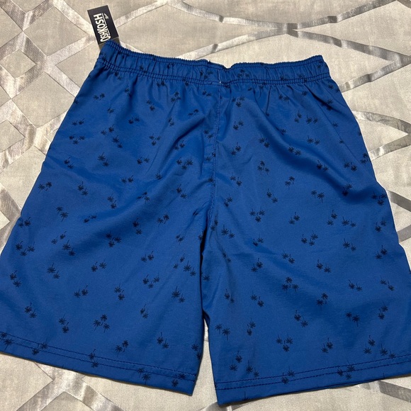 NWT Oshkosh B’gosh Boy’s Palm Tree Tropical Blue Quick Dry Active Shorts Size 14 - Picture 2 of 5